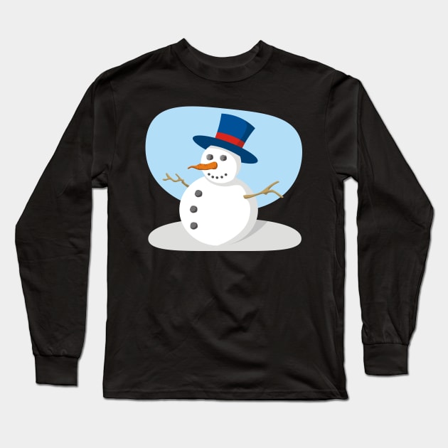 Snowman Long Sleeve T-Shirt by sifis